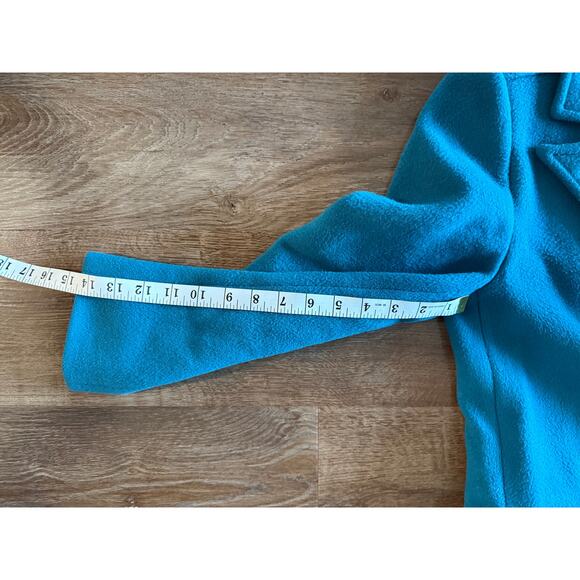 Vintage Pendleton Teal Wool Coat Women’s | Made USA | Pure Virgin Wool - Picture 4 of 15
